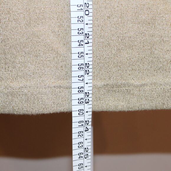 Women's Gold Shimmer Short Sleeve Scoop Neck Top Active Attitudes, sz M - Picture 5 of 8